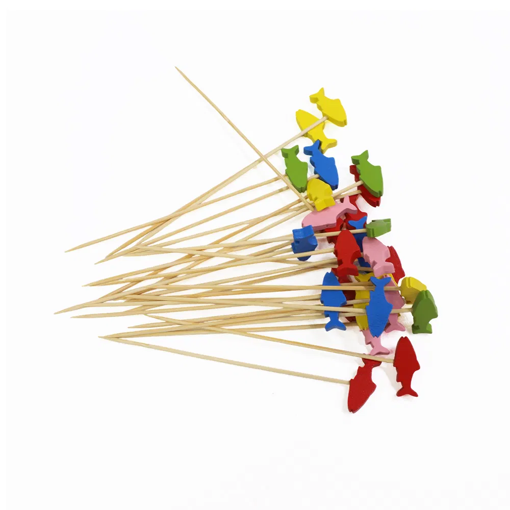 Bamboo Cocktail Picks Fancy Toothpicks for Appetizers Drinks Fruits Party Bamboo Skewer Sticks