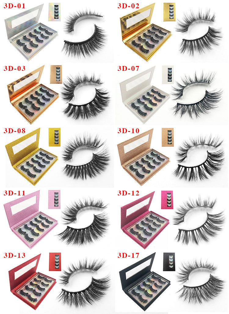 Wholesale Custom Top Quality Individual 3D 100% Mink False Eyelashes Vendor