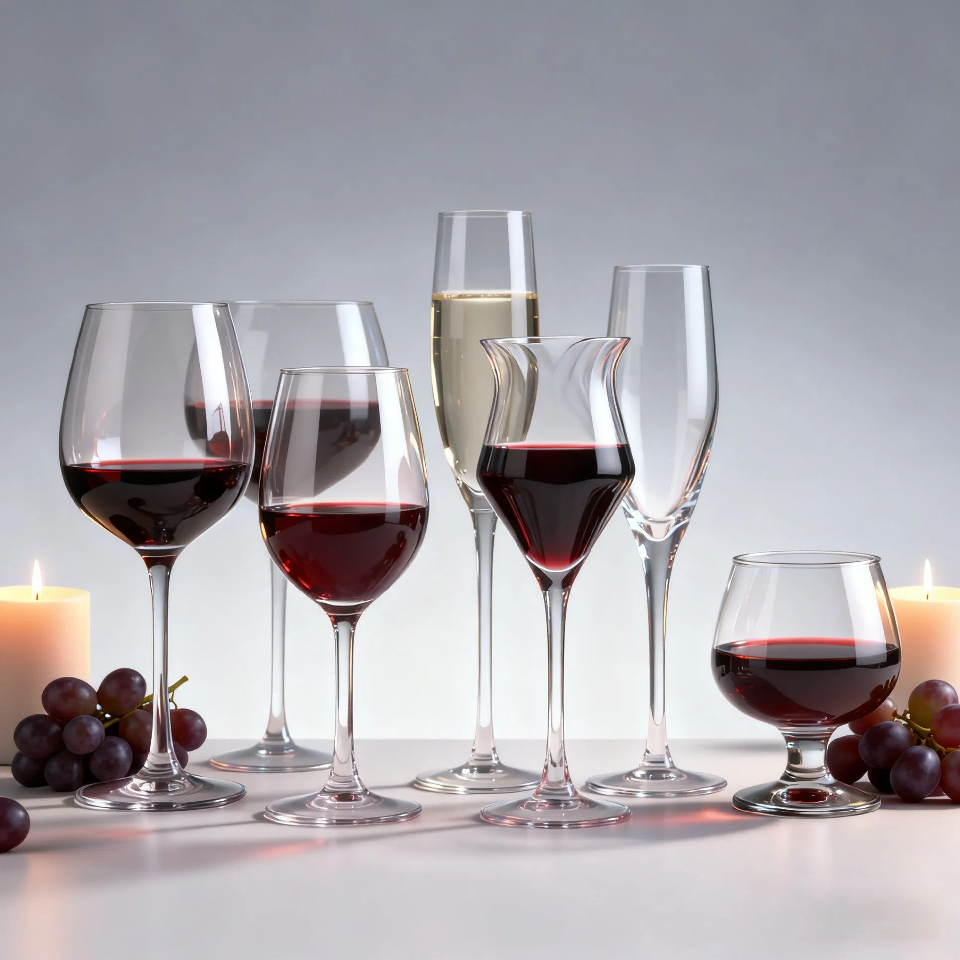 Hard Transparent Wine Glasses Custom Unbreakable Champagne Glasses Glass Cups for Party