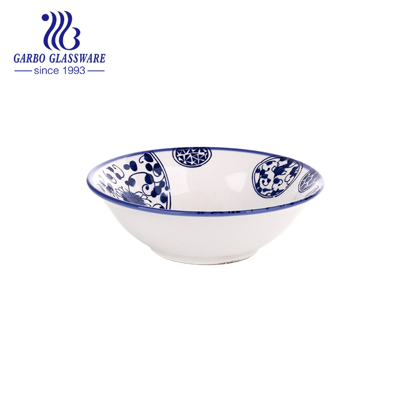 Wholesale Russian Style Ceramic Soup Bowl with Vintage Traditional Glazed Pattern Design with Cheap Price From China Factory