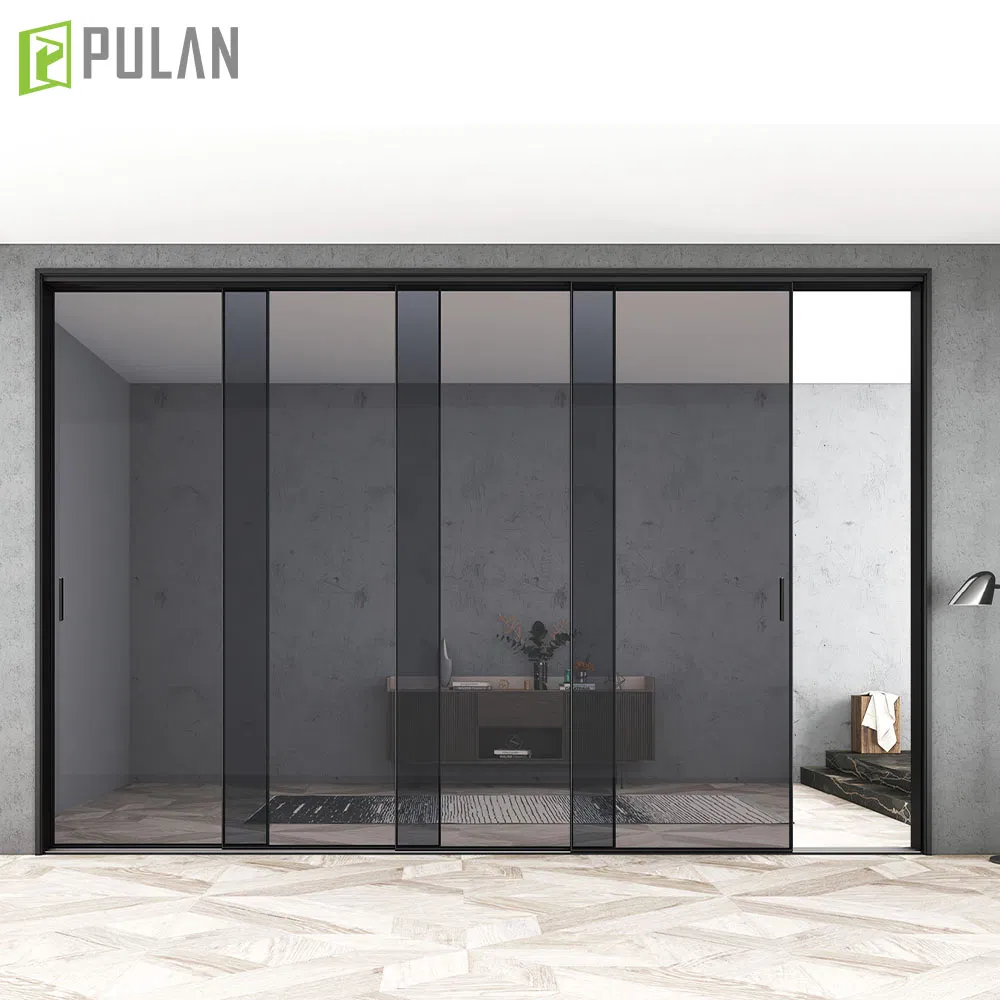 Interior Conference Room Automatic Durable Aluminum Frame Soundproof Glass Sliding Door