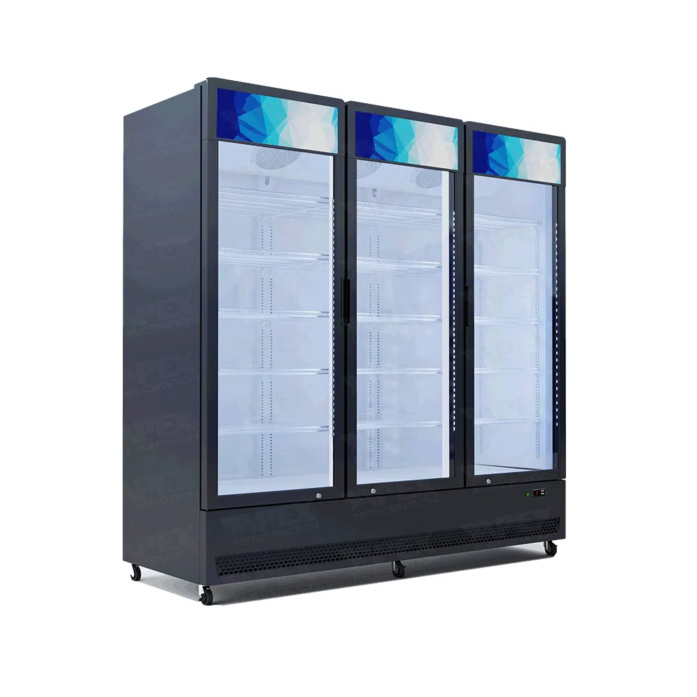 Three Door Upright Display Cooler with Dynamic Cooling