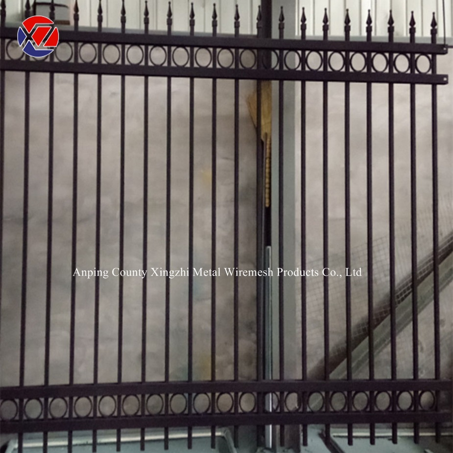 Black Powder Coated Wrought Iron Fence