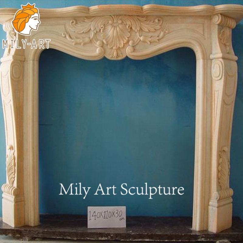 Factory Price Detailed Carving Marble Fireplace Surround