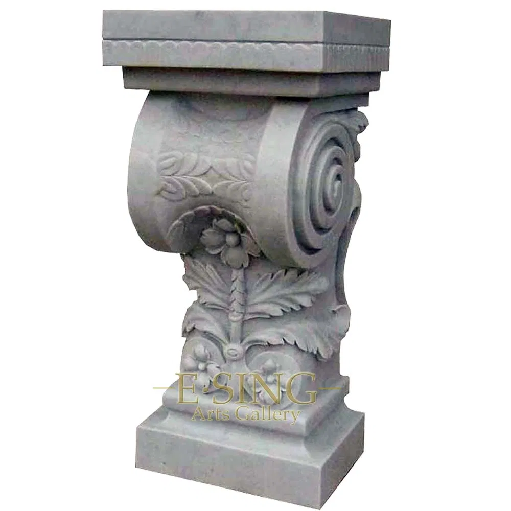 Wholesale Natural White Home Decor Roman Marble Pillar Base