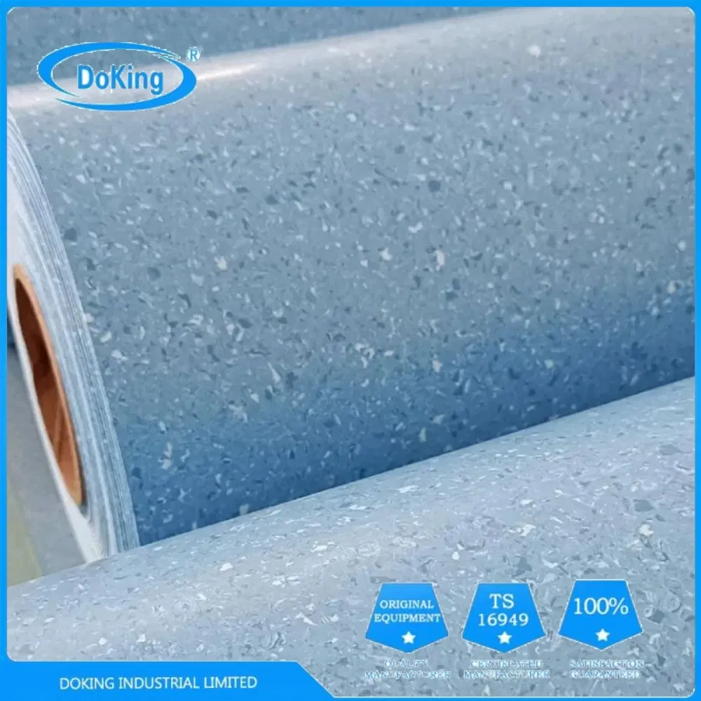 Factory Wear - Resistant Anti Bacterial Homogeneous Vinyl Flooring for Hospital PVC Floor