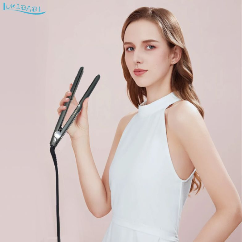 Private Label Hair Straightener Titanium Plates Flat Iron Tools for Salon Quality Hair Straightener