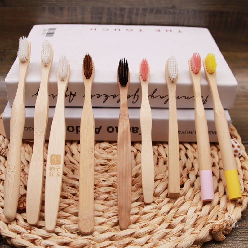 100% Biodegradable Zero Plastic Eco-Friendly Bamboo Toothbrush for Hotels