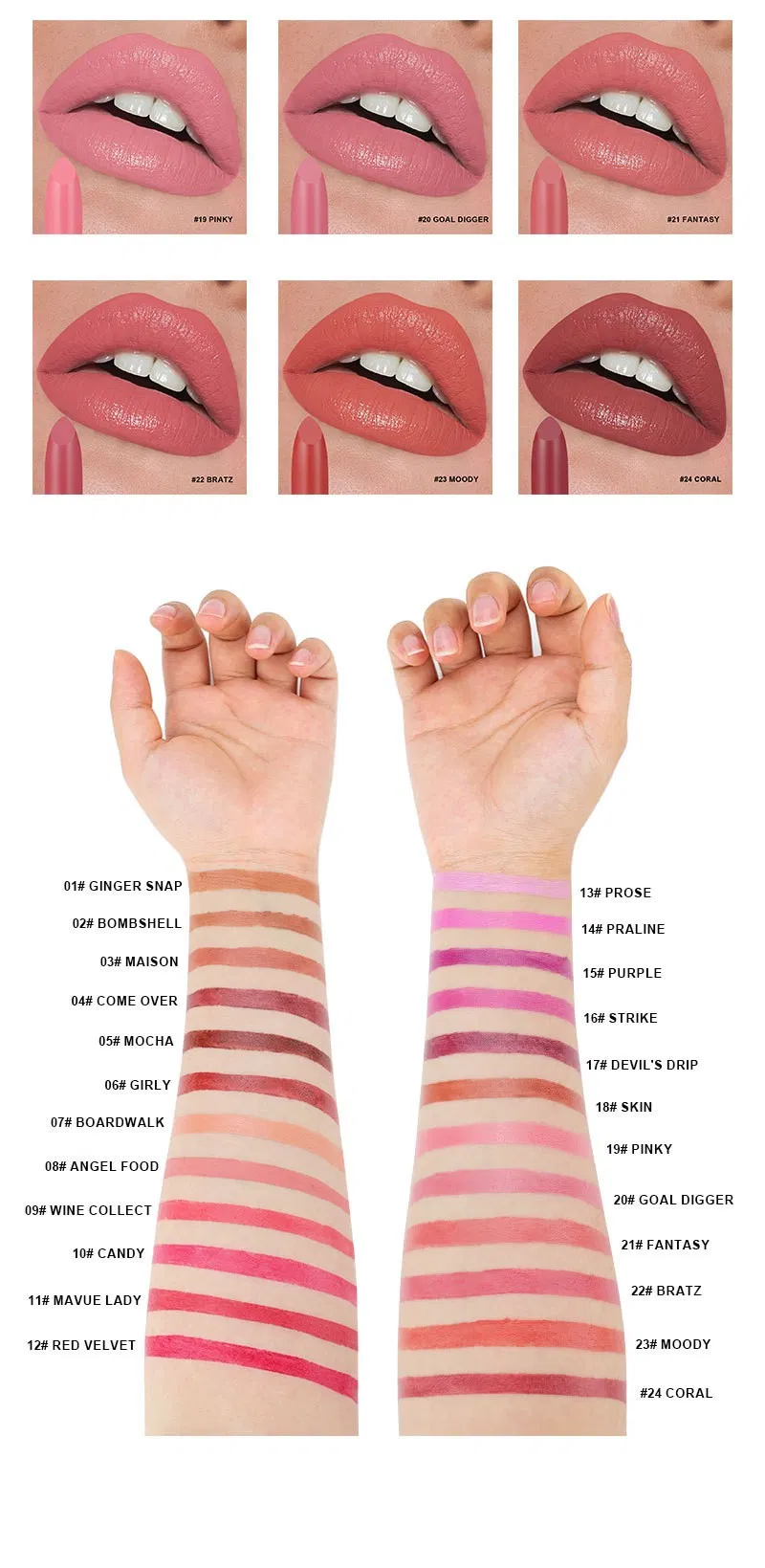 Private Label Blended with Vitamins a&E Wholesale Hydrating Moisturizing Lipstick