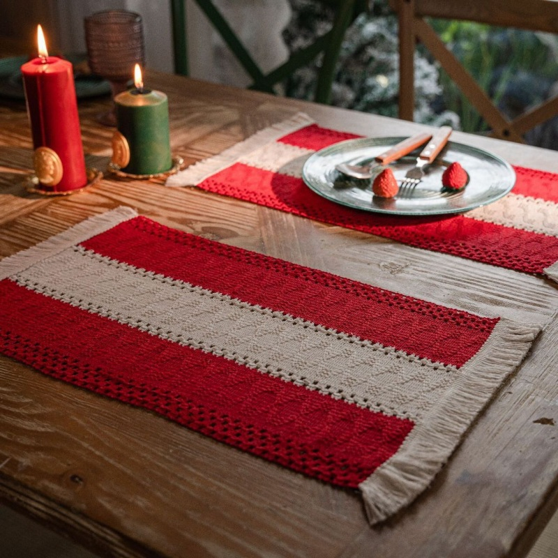 Wholesale Restaurant Home Dining Table and Kitchen Cotton Linen Placemats Napkins Cleaning Towel