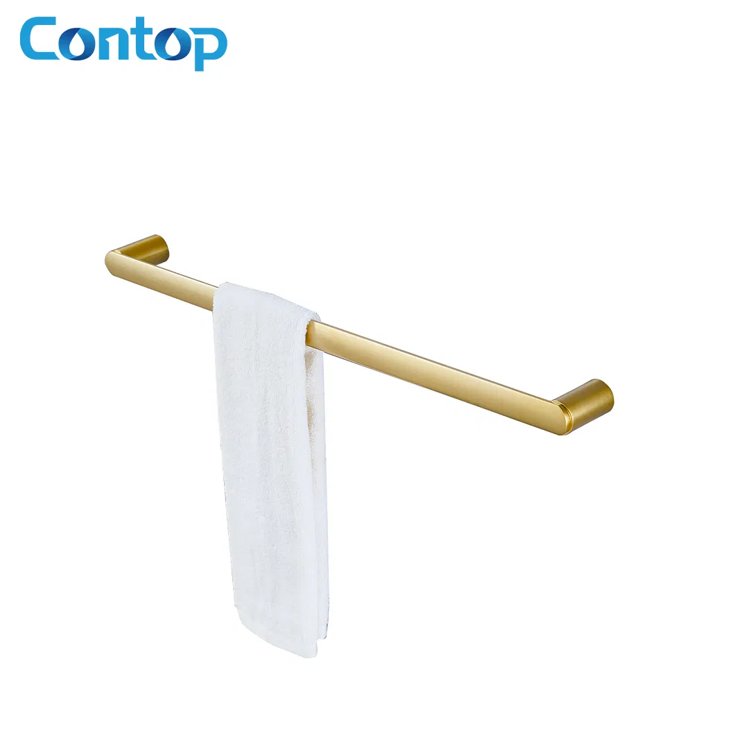 Полотенцедержатель квадратный однорожковый латунь хром