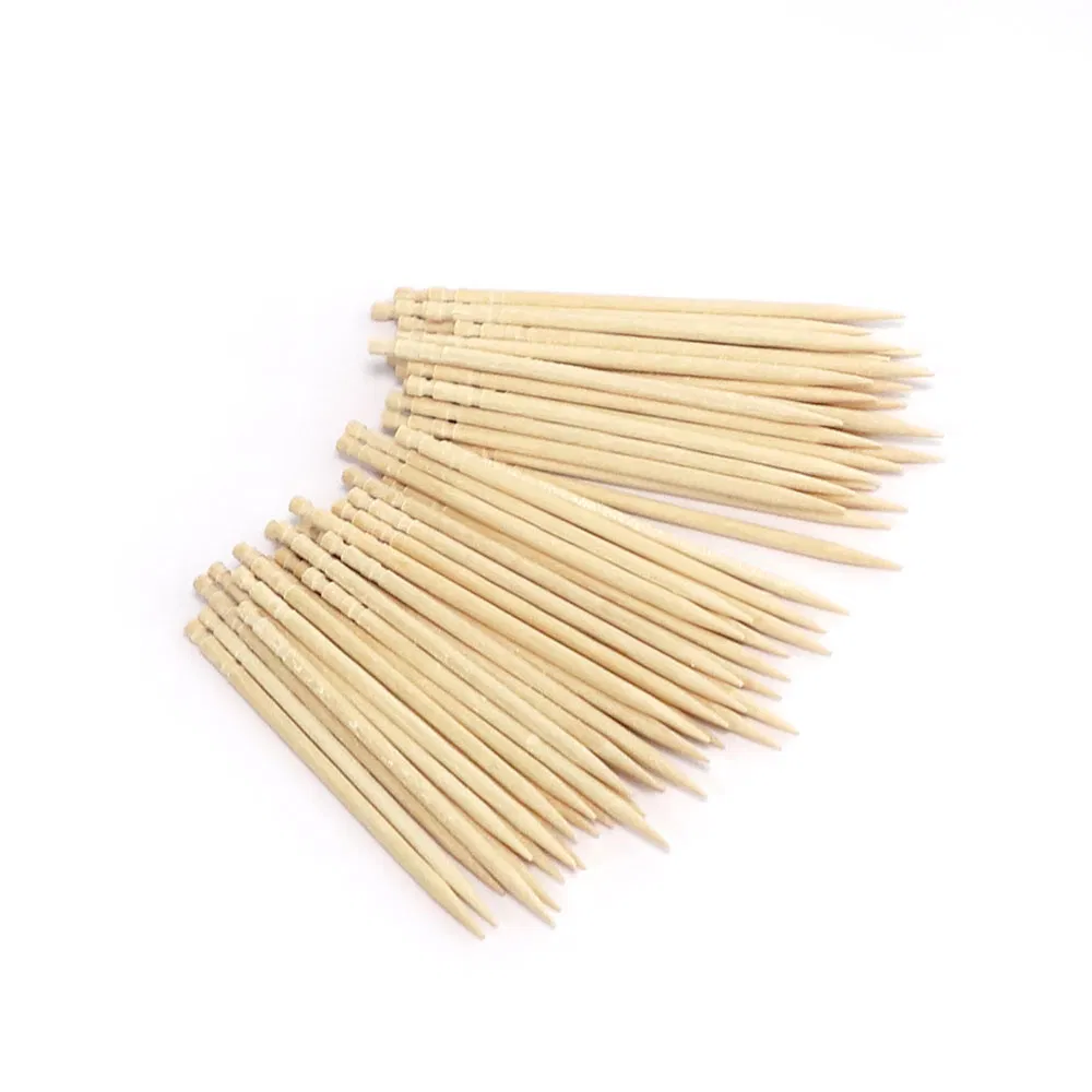 Eco-Friendly Disposable Birch Wood Toothpicks Individually Wrapped with Customized Logo Tableware for Restaurants