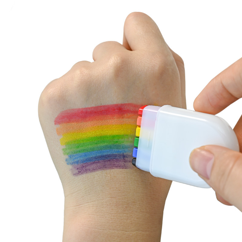 Washable Rainbow Pride Face Paint Stick for Celebrations Party Kids Face Painting