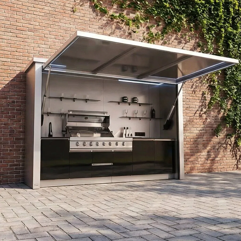 Foldable Outdoor Kitchen Kit for Camping & Patio Use