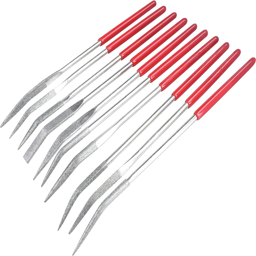 Набор алмазных надфилей для металлообработки, 10 шт