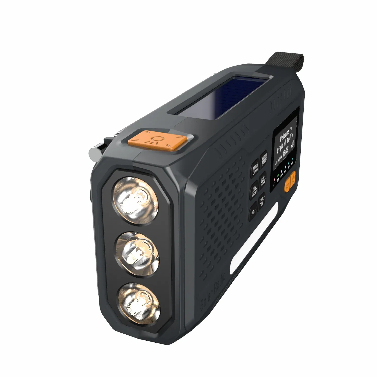 Wr-6b Outdoor DAB FM Radio with Power Bank Solar Powered Hand Crank Emergency