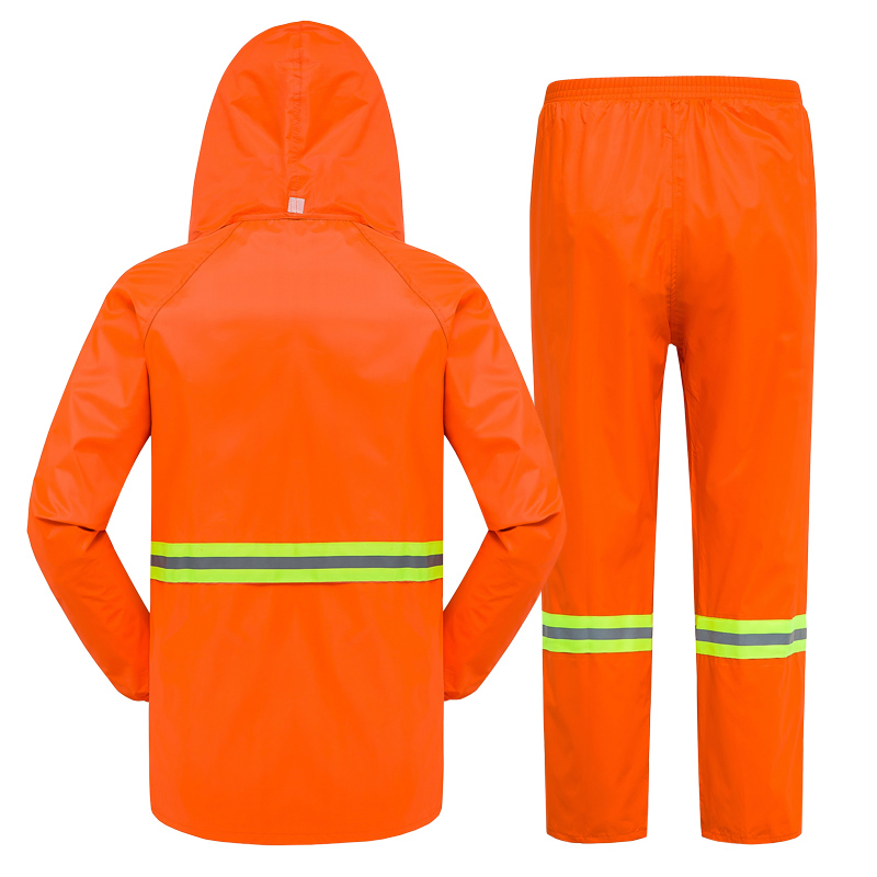 Wear-Resistant PVC Coating Super Waterproof Bright Men's Raincoat Suits