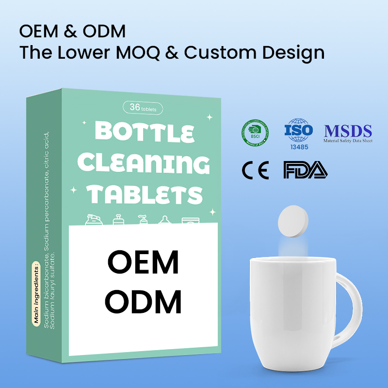 Green Formula Water Bottle Cleaning Tabs Non-Toxic Fast Dissolving for Reusable Cups