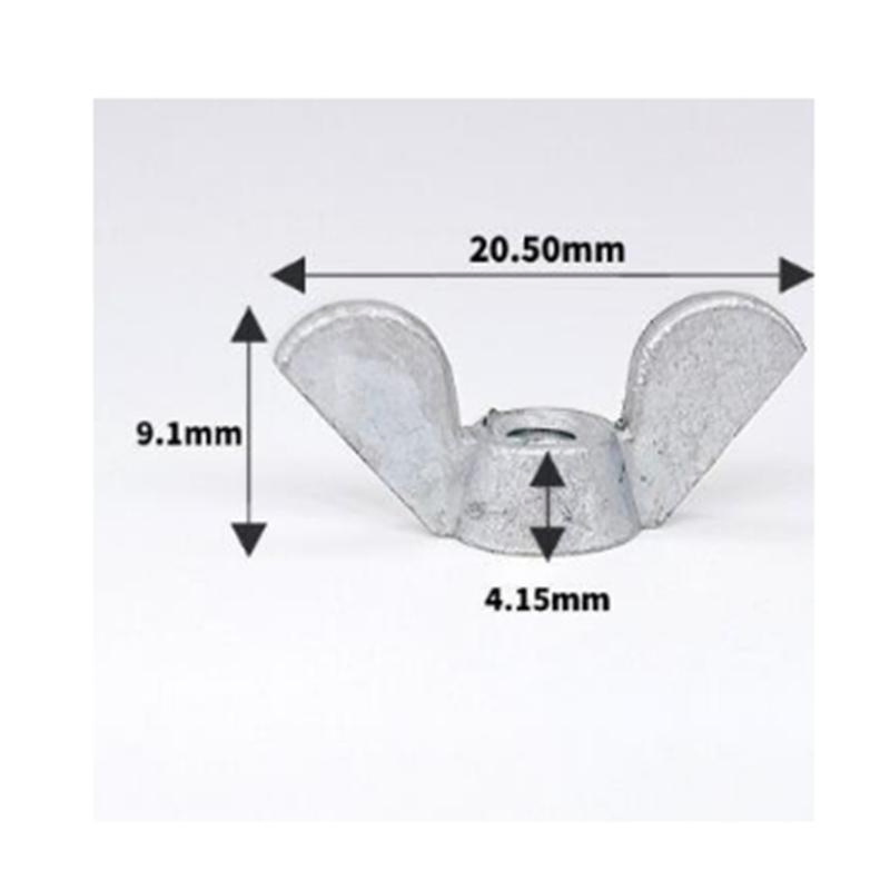 Butterfly Female Plate Female Zinc Alloy Hand Twist Round Wing Butterfly Female Horn Ingot Nut