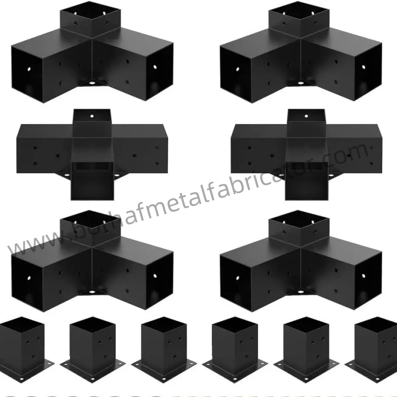 Modular Sizing Steel Pergola Brackets for 4 X 4 Wood Posts