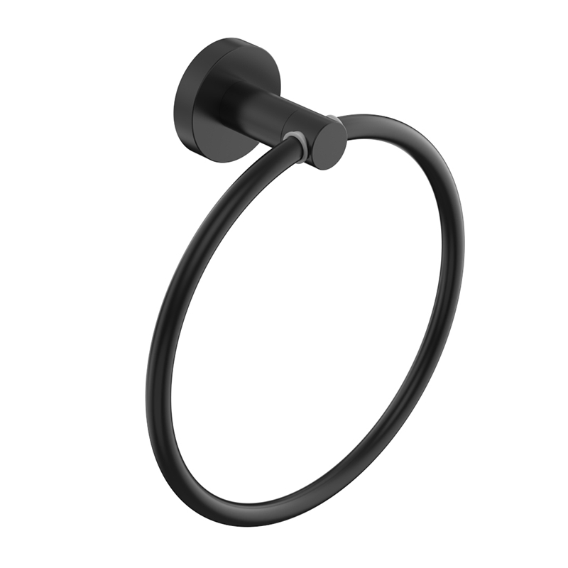 Квадратный держатель для полотенец матовый черный