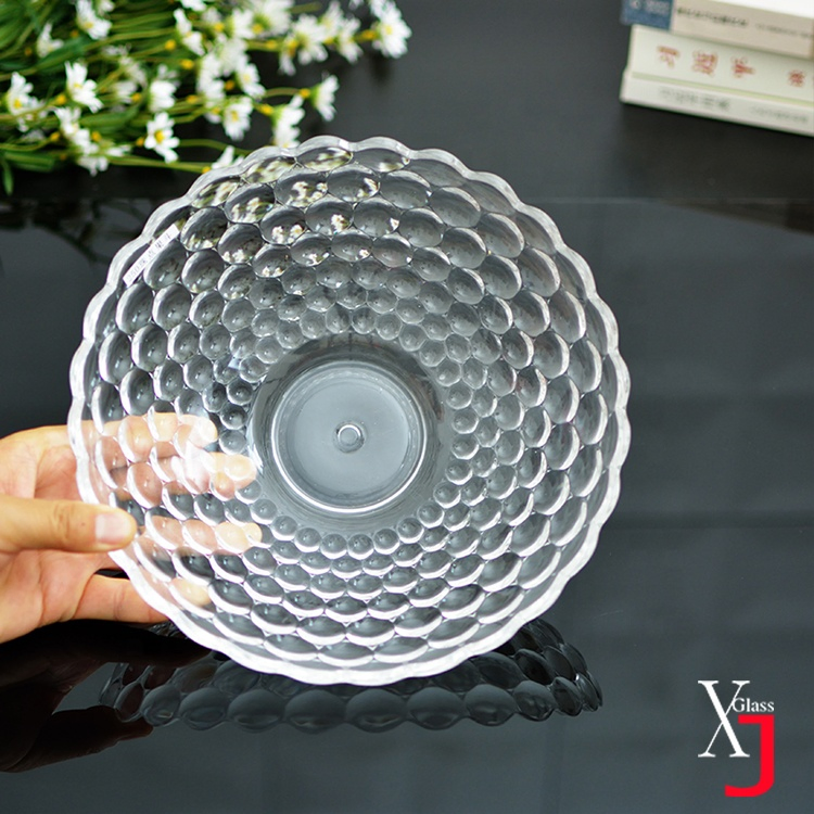 Decoration Bead Point Compote Fruit Plate Glass Wed Parti Decor Fruit Plate
