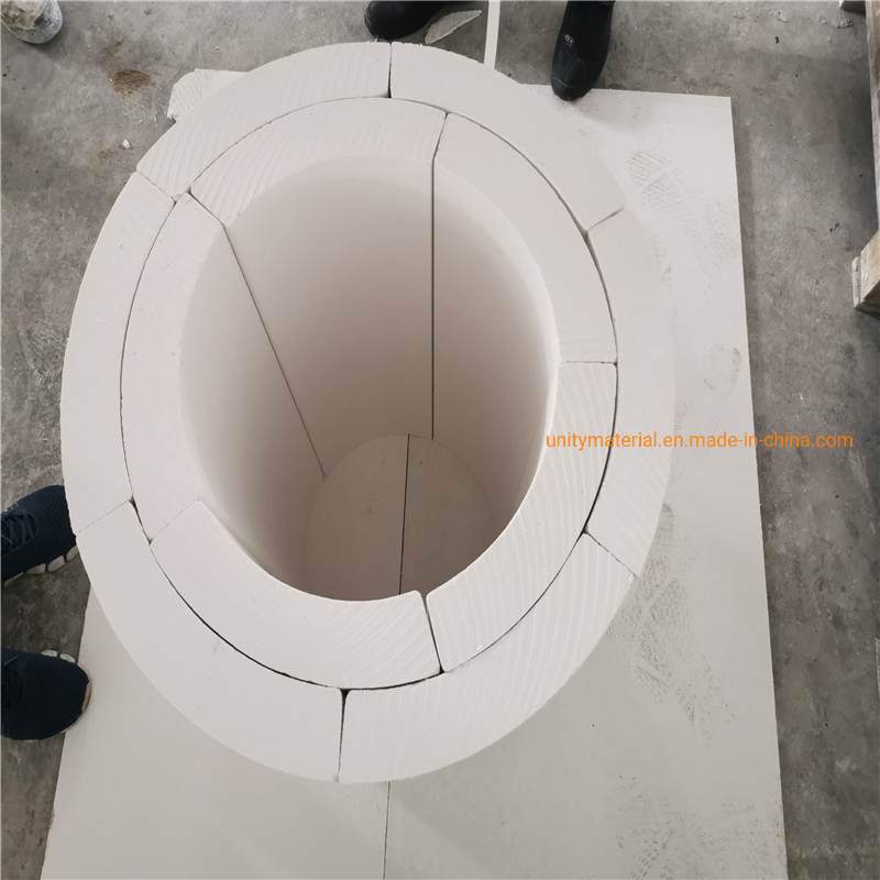 1050c 650c 25mm 15mm 50mm ID Inner Diameter Thickness Calcium Silicate Pipe for Chemical Pipelines Heat Pipes Wall Thermal Insulation Section Covers