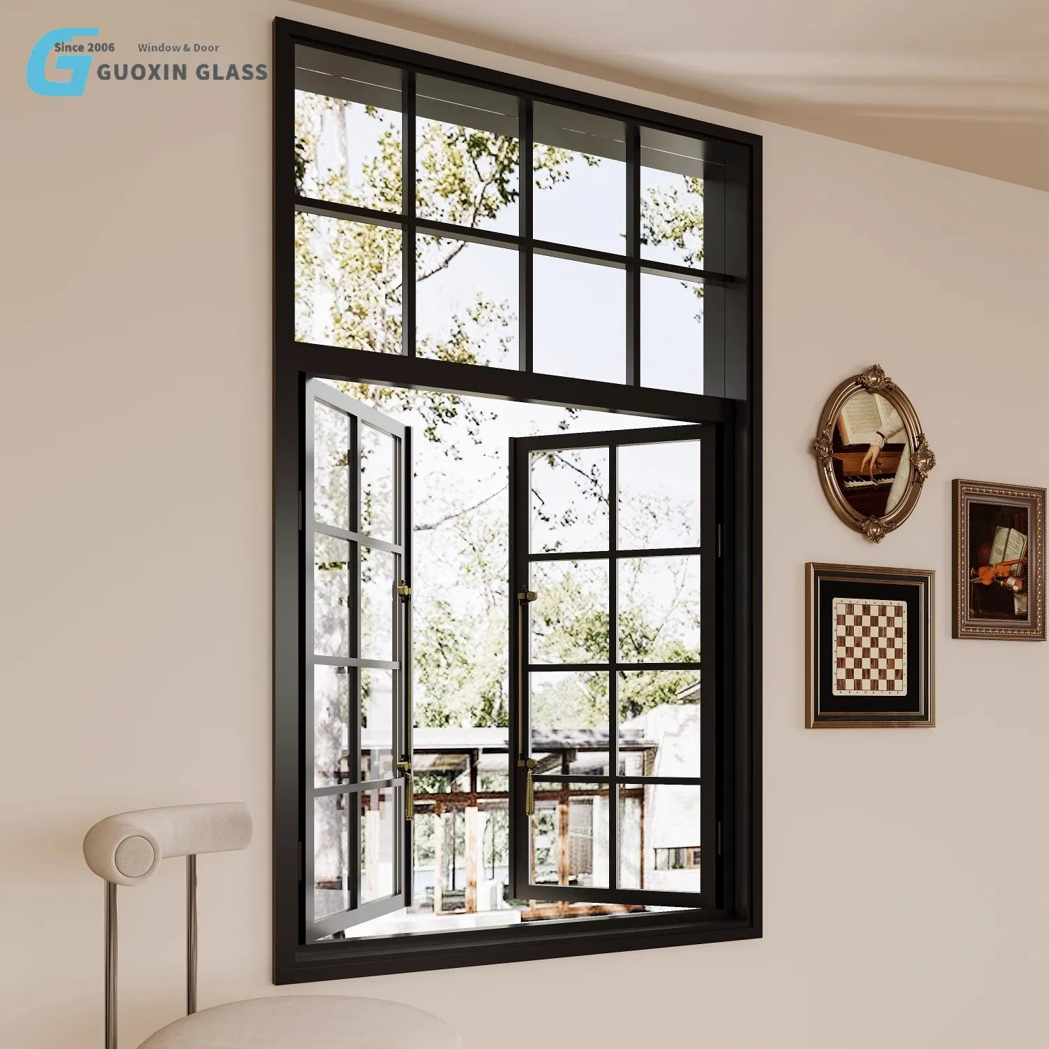Double Glass High Energy Efficiency Casement Window Aluminium Windows