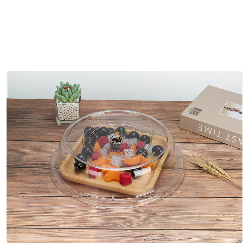 Catering Food Grade Plastic Polycarbonate PC Transparent Plate Dish Cover Round Oval Food Cover