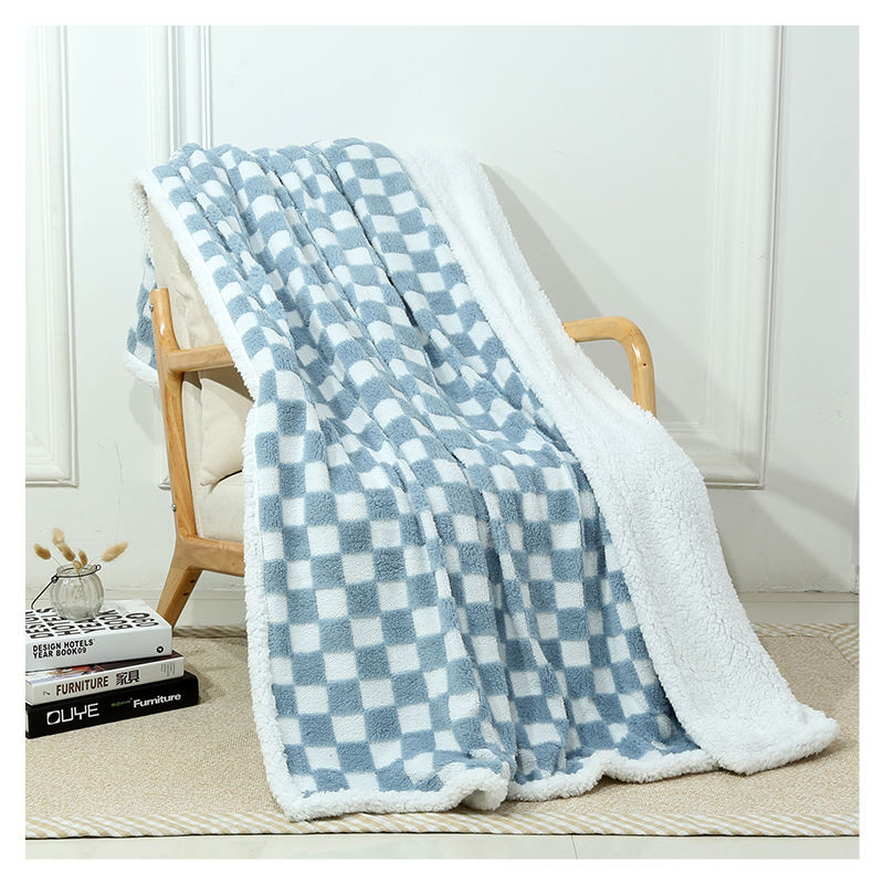 Best Selling Brown 100% Polyester Christmas Snowflakes Blanket Holiday Soft Plush Throw Oversized Jacquard Sherpa Blanket