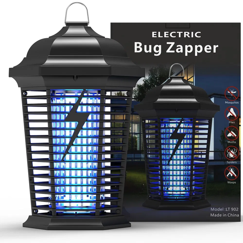Bug Zapper Outdoor Electronic Insect Killer Acre Coverage, Black Mosquito Zapper Outdoor