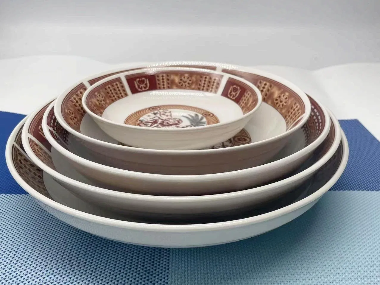 Rice Pasta Fuirt Plate Size 6"-12" Lion Decal Porcelain Ceramic Tableware