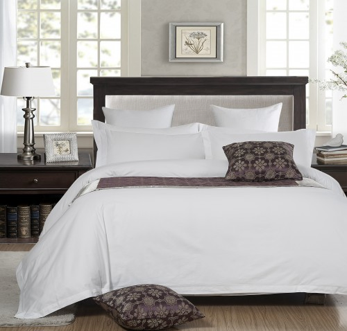 5 Star Hotel Bed Sheet Cotton Duvet Cover White Hotel Bedding Set
