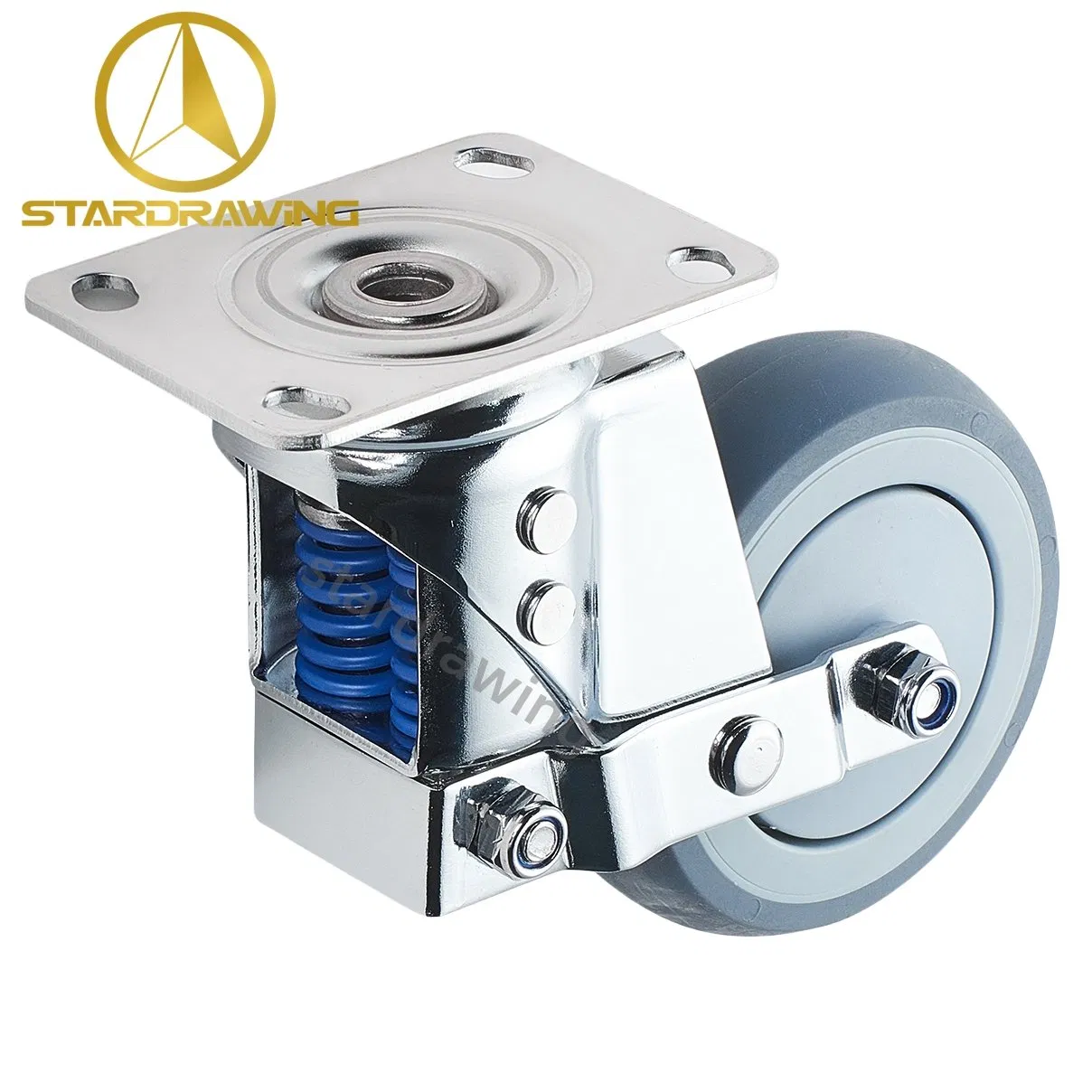 Stardrawing 4inch 100mm Spring Loaded Caster Wheels