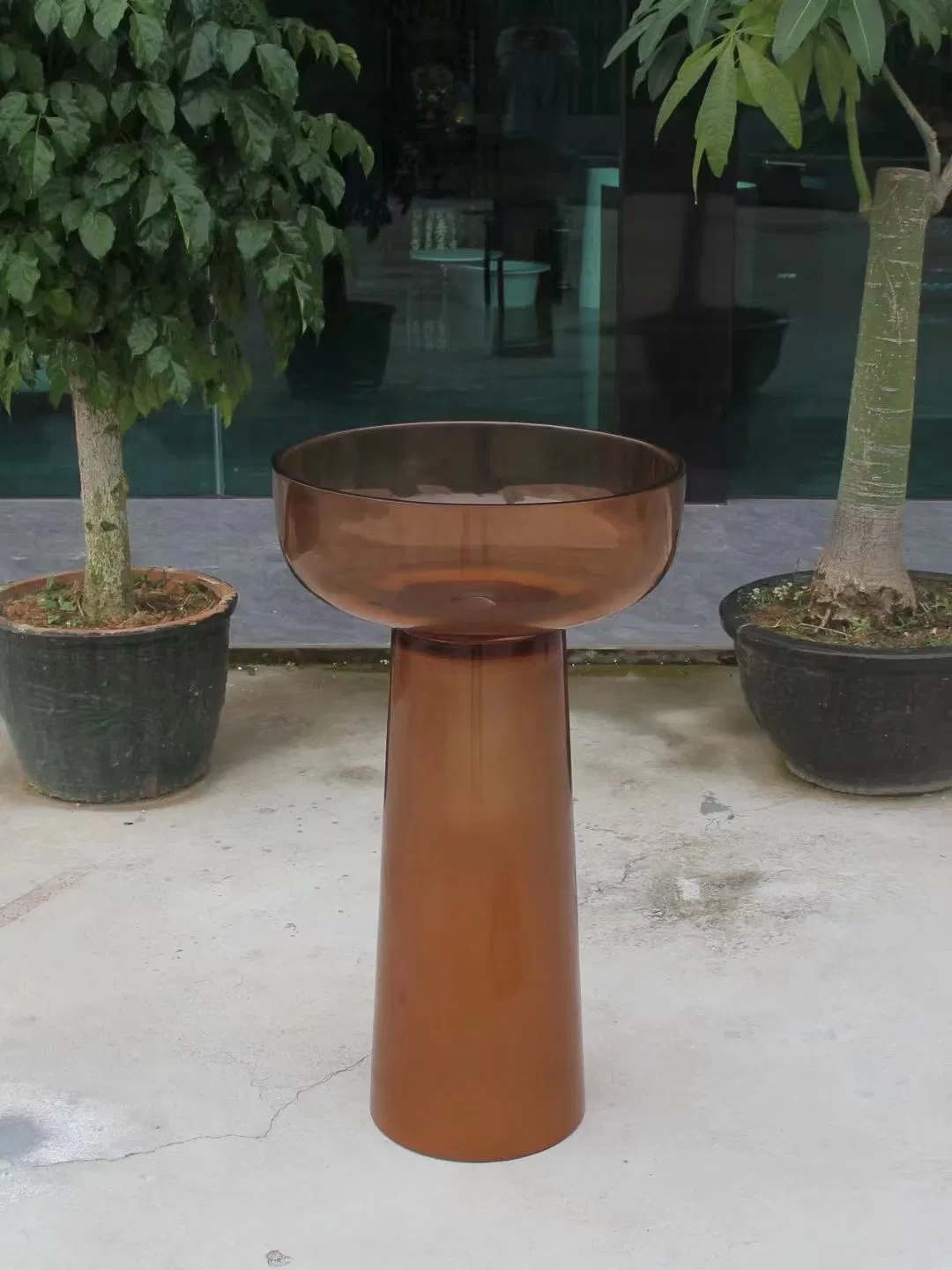 Зеленая раковина из смолы, напольная