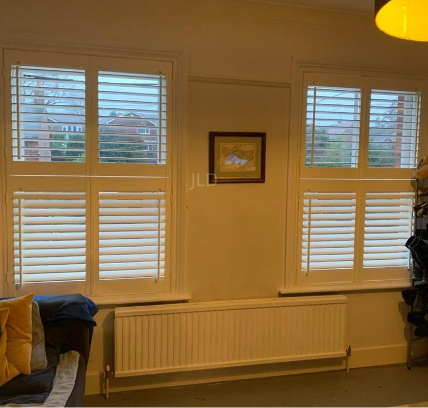Window Shutter Custom Horizontal Opening Wood PVC Plantation Shutters