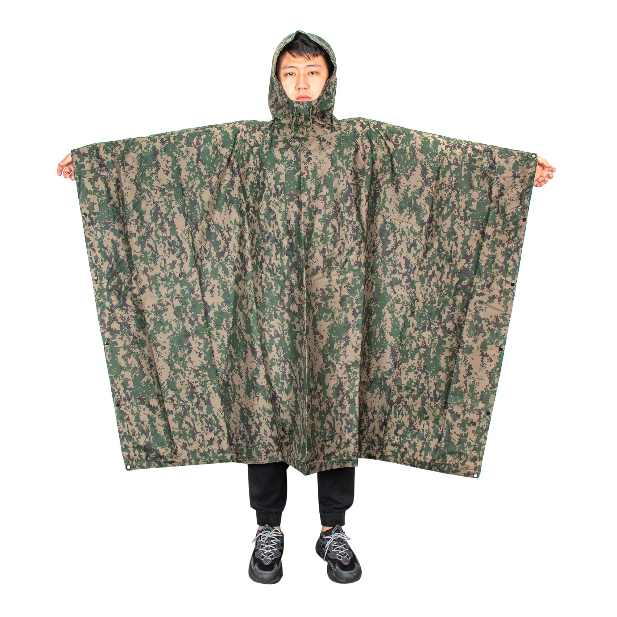 Rain Poncho Digital Camouflage Rain Cape Available Stock