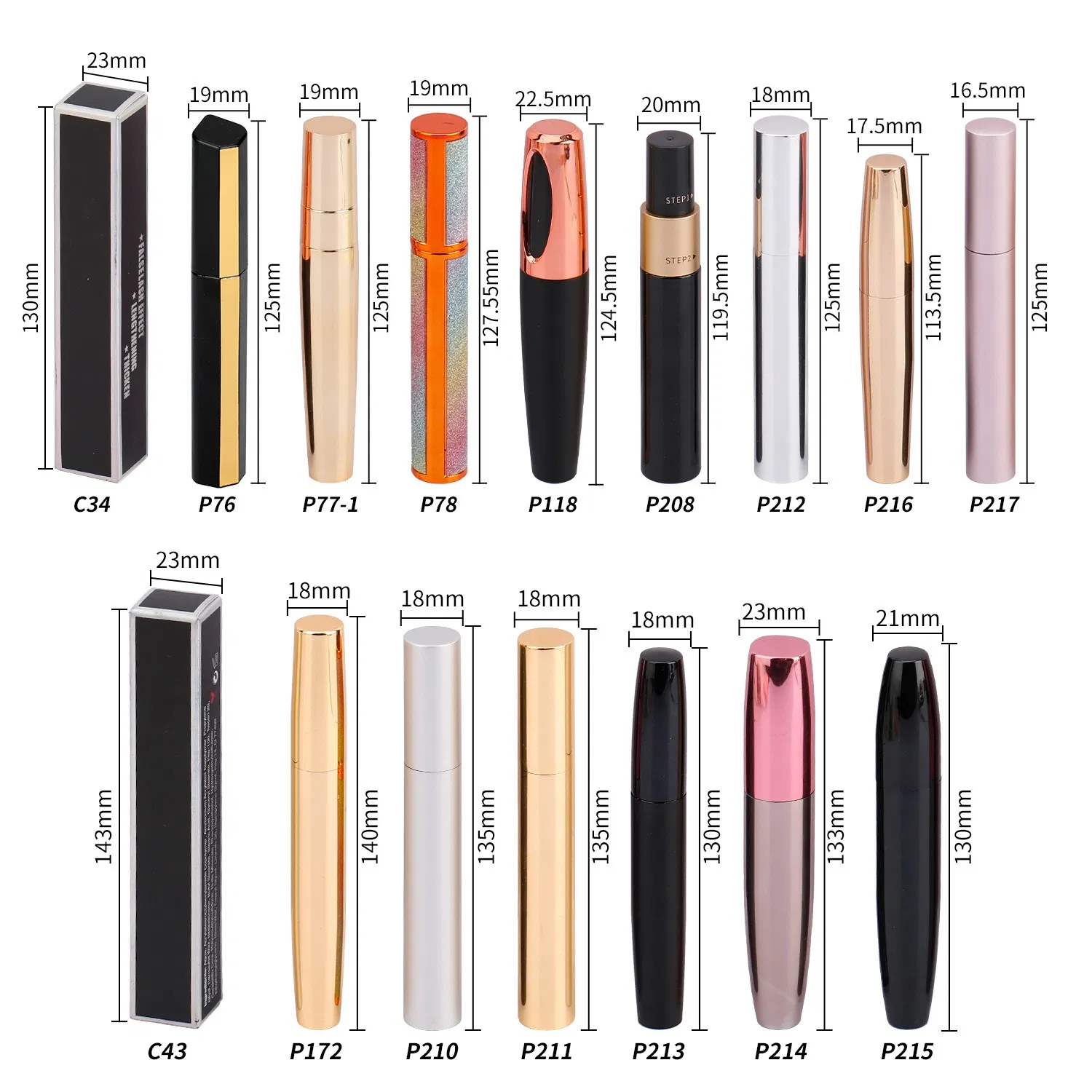 Organic Smudge-Proof Waterproof Colorful Mascara with Quick-Dry Formula for Lush Lashes