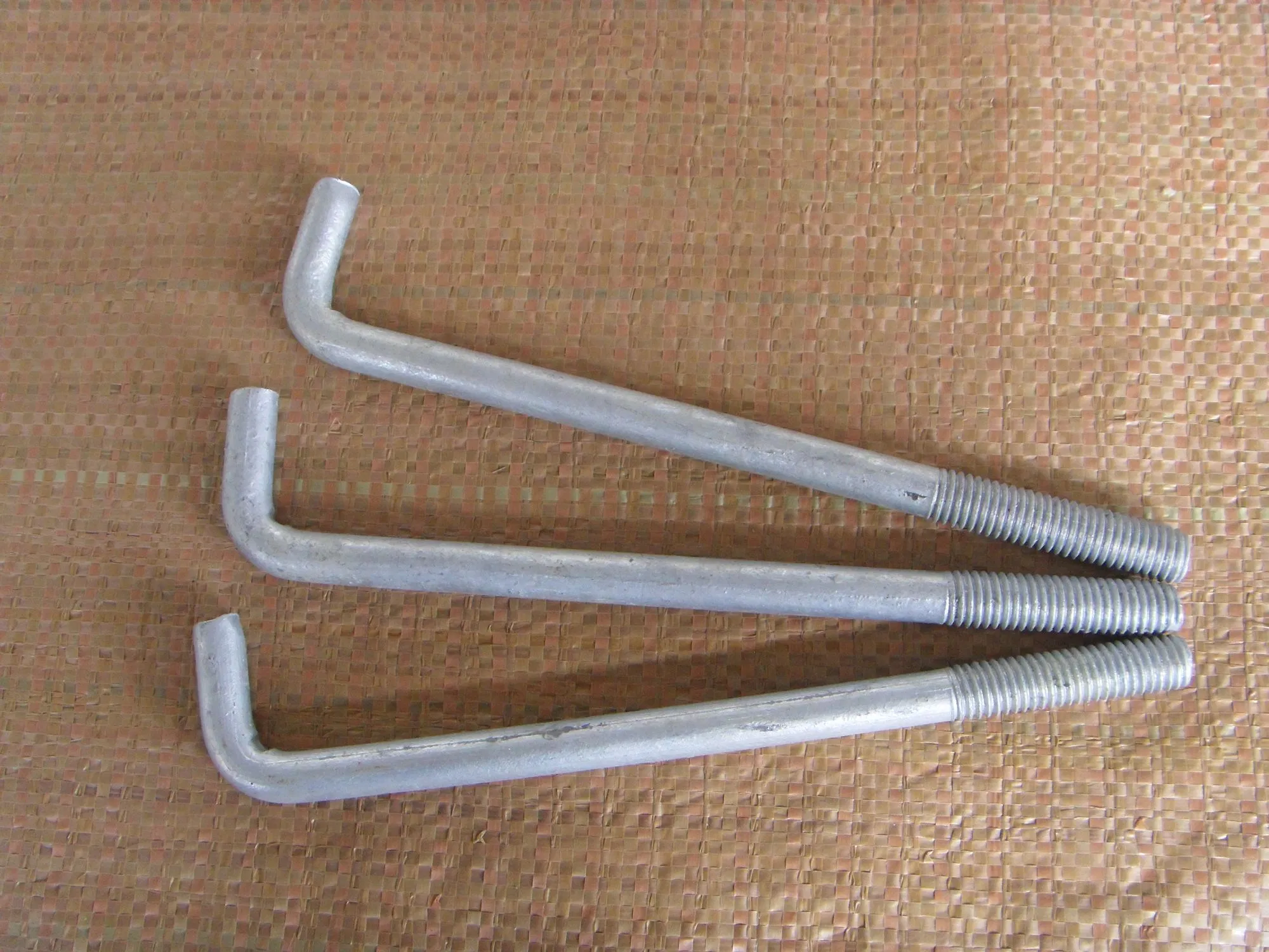 High Strengh Zinc Plated L Shaped Foundation Anchor Bolt