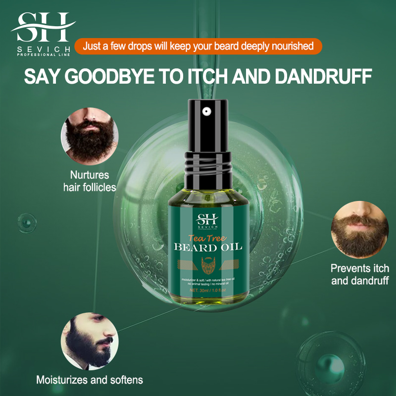OEM/ODM Private Label Tea Tree Oil Beard Growth Oil for Men