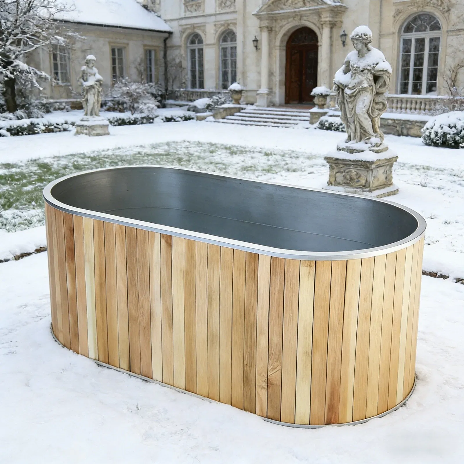 Кедровая ванна для ледяного купания с чиллером и фильтром