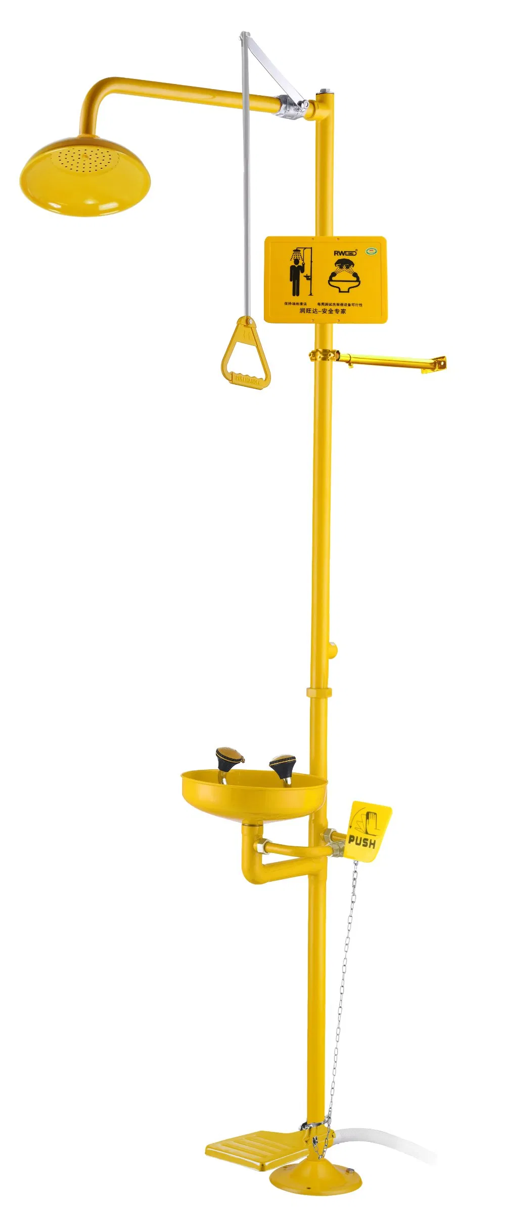 Stainless Steel Emergency Shower and Eye Wash Station for Safety