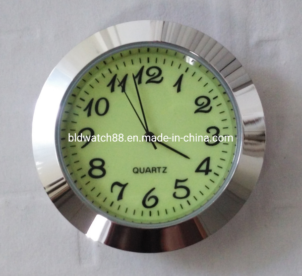 Custom 43mm Quartz Silver Metal Clock Insert for Promotion Gift