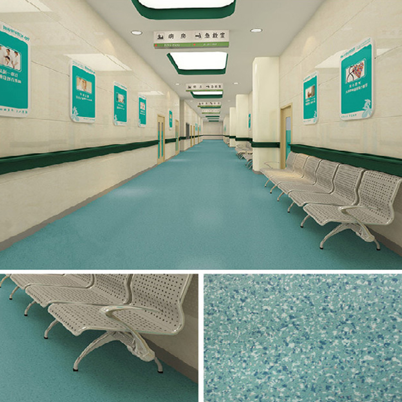 Waterproof Fireproof Hospital/Office/Kindergarten 2mm 2.5mm 3mm Thickness Commercial PVC Plastic Flooring