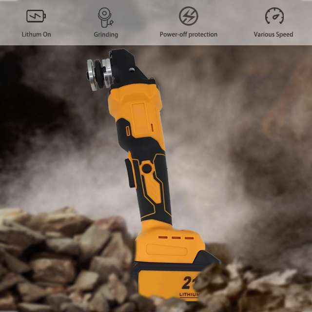 25mm Brushless Angle Grinder Gears Variable Cutting Grinding Polishing Power Tool 18V Lithium Battery M14 10000rpm