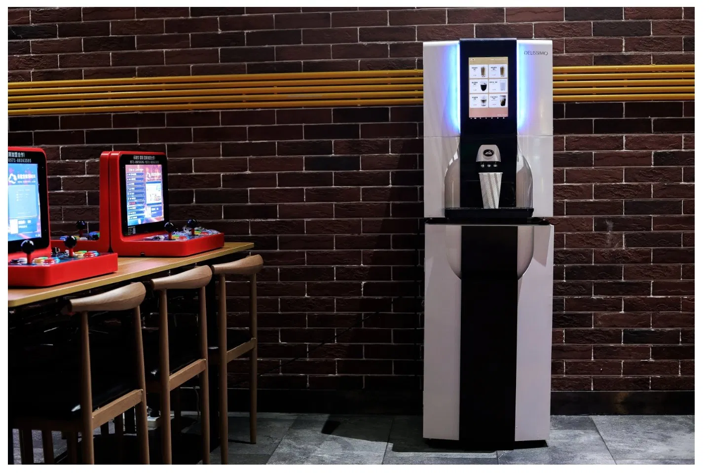 Multi-Drinks Fresh Grind IoT Light Dual Boiler Desktop Vending Coffee Machine