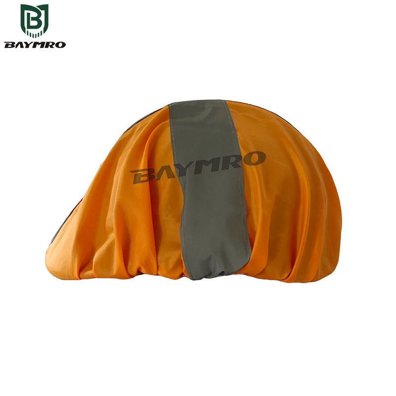 Factory Direct High Visibility Orange Reflective Waterproof Helmet Cover En 20471 En 343