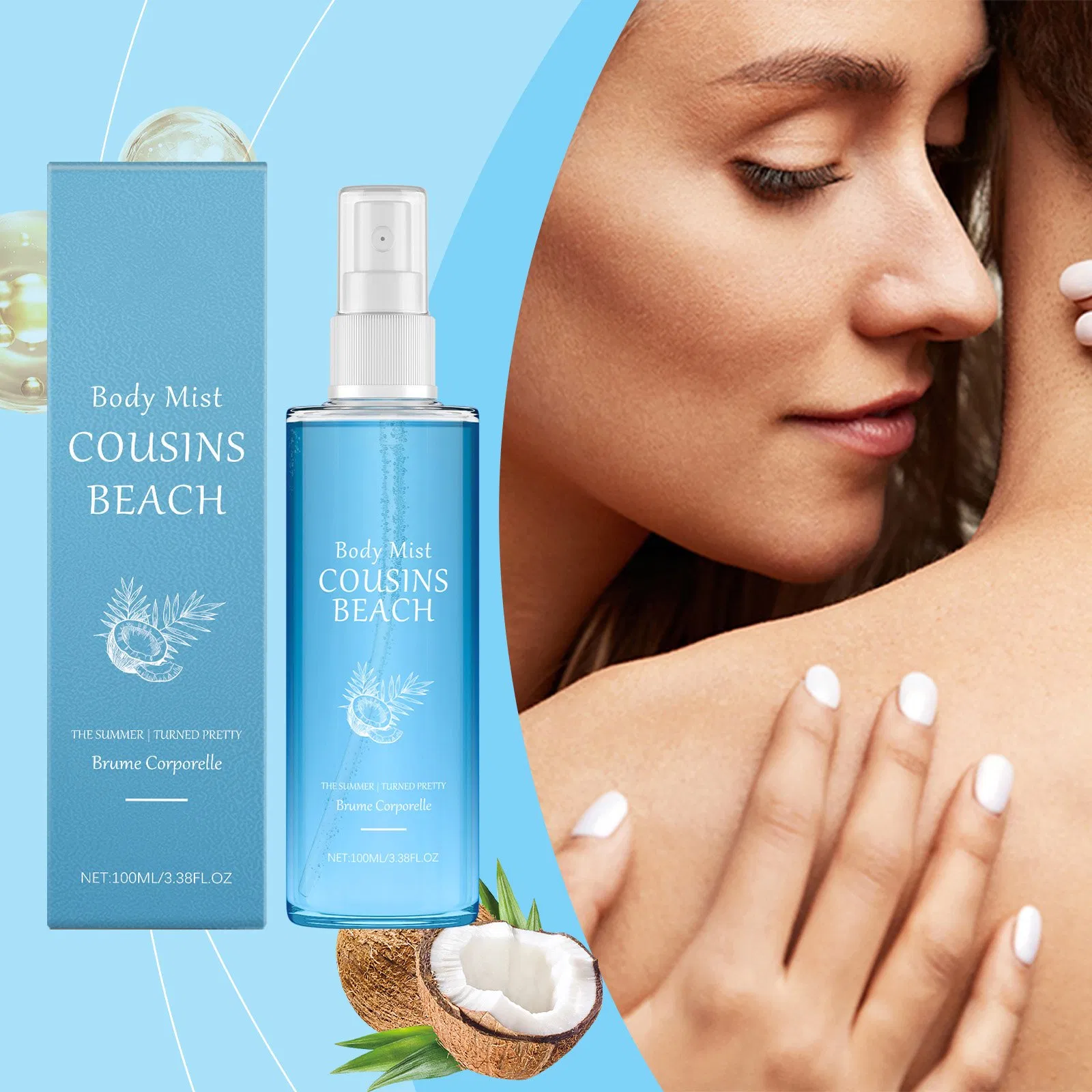 Body and Hair Care Spray Moisturizing Refreshing Fragrance Spray Moisturizing Body Long Lasting Body Spray