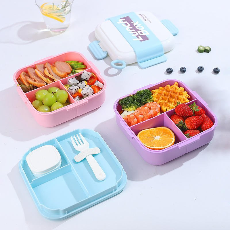 Compact Portable Large-Capacity Microwave-Safe Lunch Box for Travel