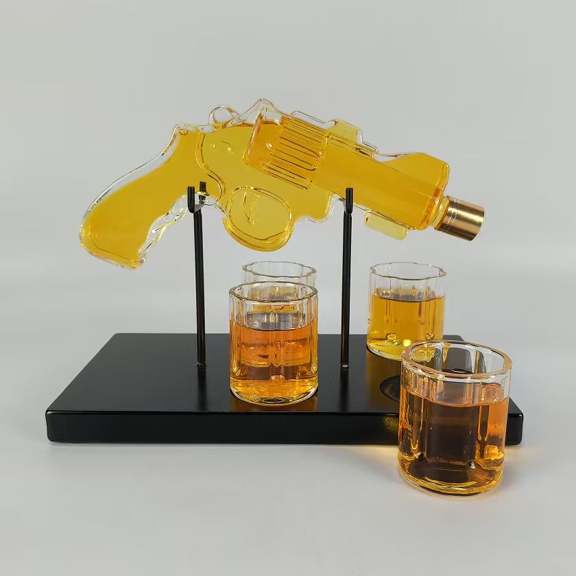 Premium Quality Gun Glass Decanter for Whiskey and Spirits